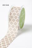 Ribbon - Lattice Print (Clay/Ivory)