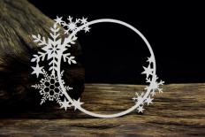 Snowflake circle frame