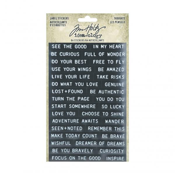 Idea ology Tim Holtz Label Stickers Thoughts