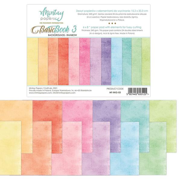 Rainbow book - elements for fussy cutting