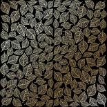 Foiled sheet - Golden Leaves mini Black
