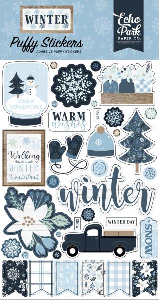 Puffy stickers - Winter